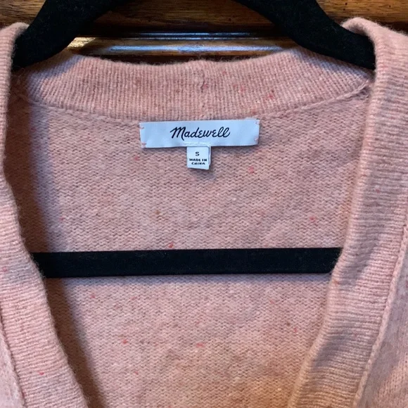 Madewell Donegal Maysfield Cardigan Sweater Peach - Picture 5 of 6